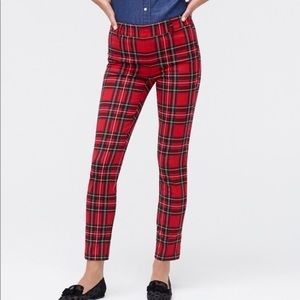 Gap signature skinny ankle cropped cigarette plaid pants sz 0